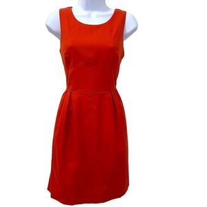 J Crew Factory sleeveless Wool Blend A-line Shift dress with pockets. 4. Red